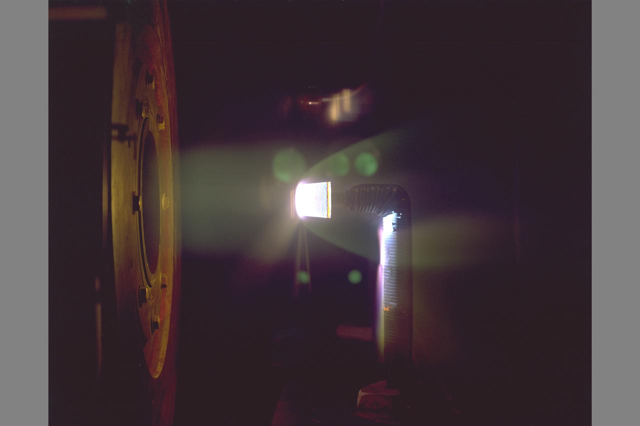 Advanced Space Shuttle TPS (Thermal Protection System) Plasma Stream during run in Arc Heater Facility