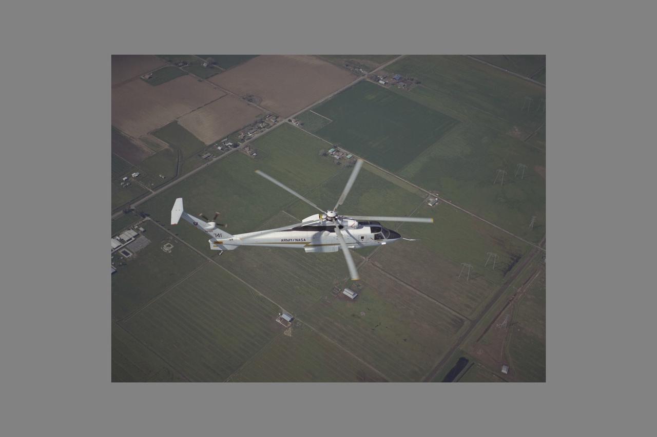 RSRA (NASA-741) in flight Central California