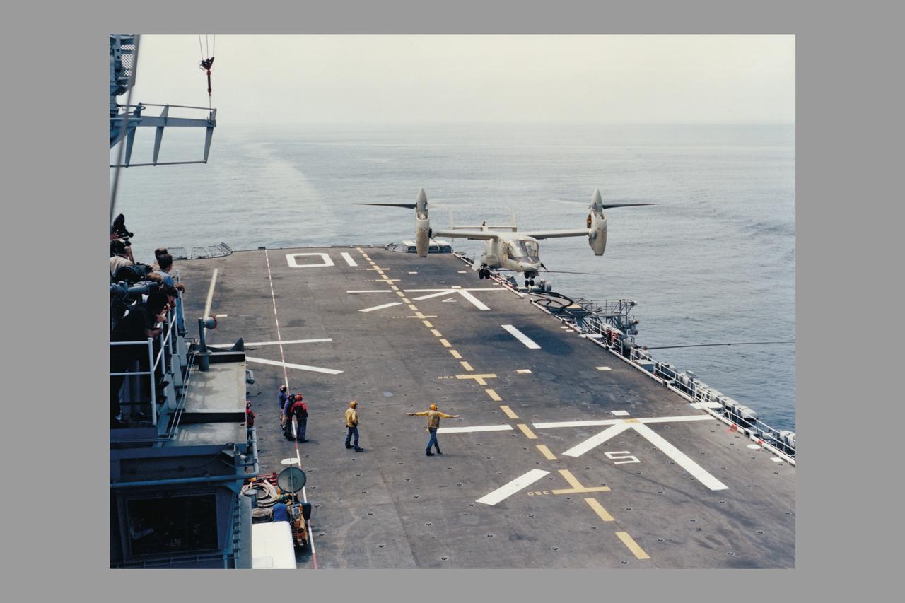 XV-15 Navy Sea Trials, Carrier Landing.  Ref.:  024506.