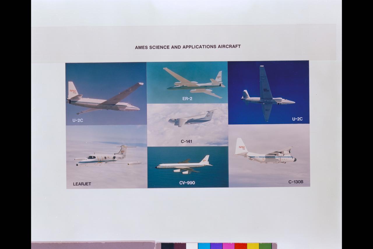 Aircraft Platform for Light Research Composite: Ames North  U-2, ER-2, Learjet (NASA-705), C-141, CV-990 and C-130