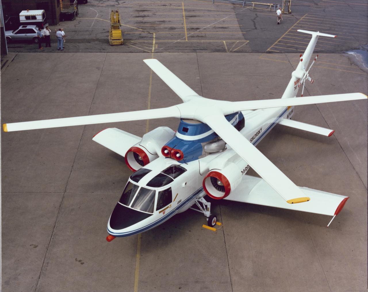 Photo credit to Sikorsky X-Wing (NASA-741) roll-out at Sikorsky Helicopter Co.