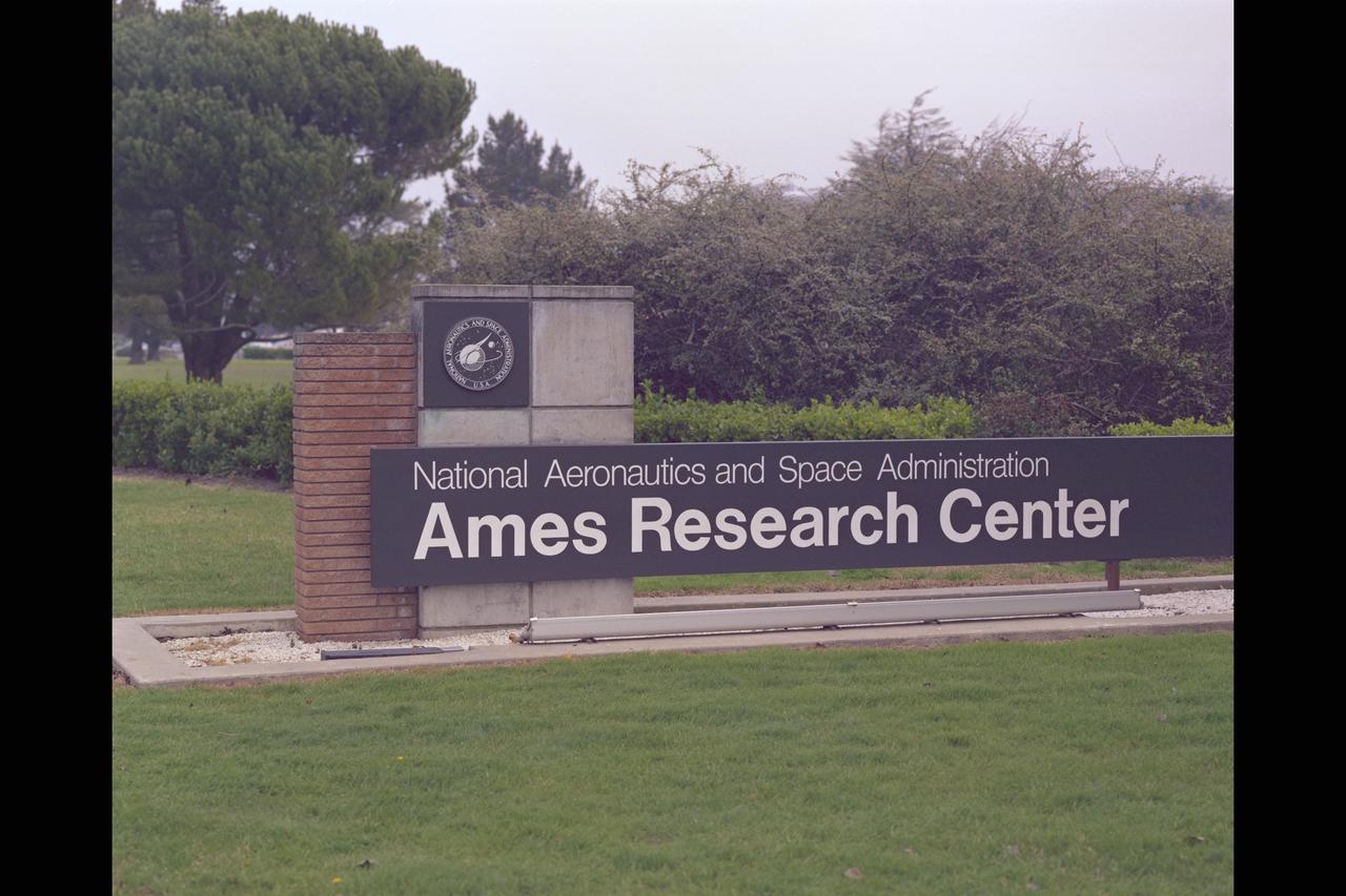 Ames Research Center momument (front) sign