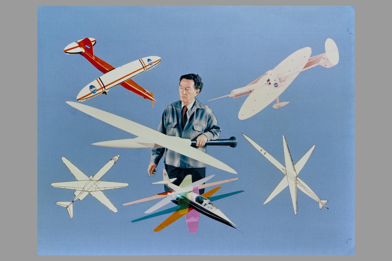 R.T. Jones w/ AD-1 Oblique Wing Models