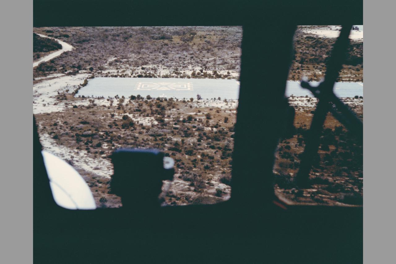 composite art  Beacon Landing System Project (BL5).  airborne landing senes - out the window (cockpit)