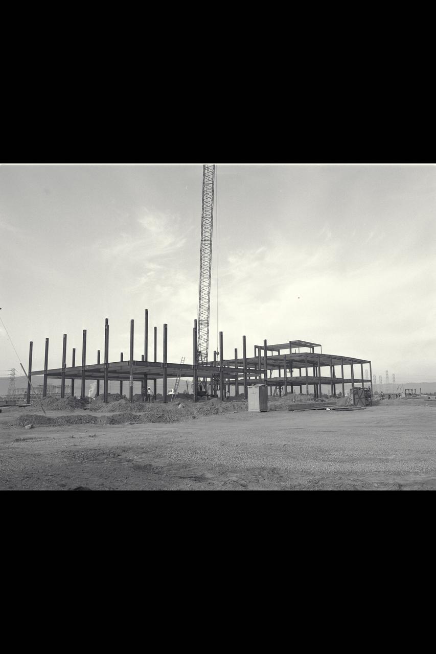 N-258 NAS (Numerical Aerodynamic Simualtion) Facility,  aerials of (pre) construction site,  Framing