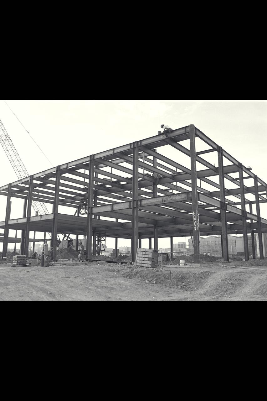 N-258 NAS (Numerical Aerodynamic Simualtion) Facility,  aerials of (pre) construction site,  Framing