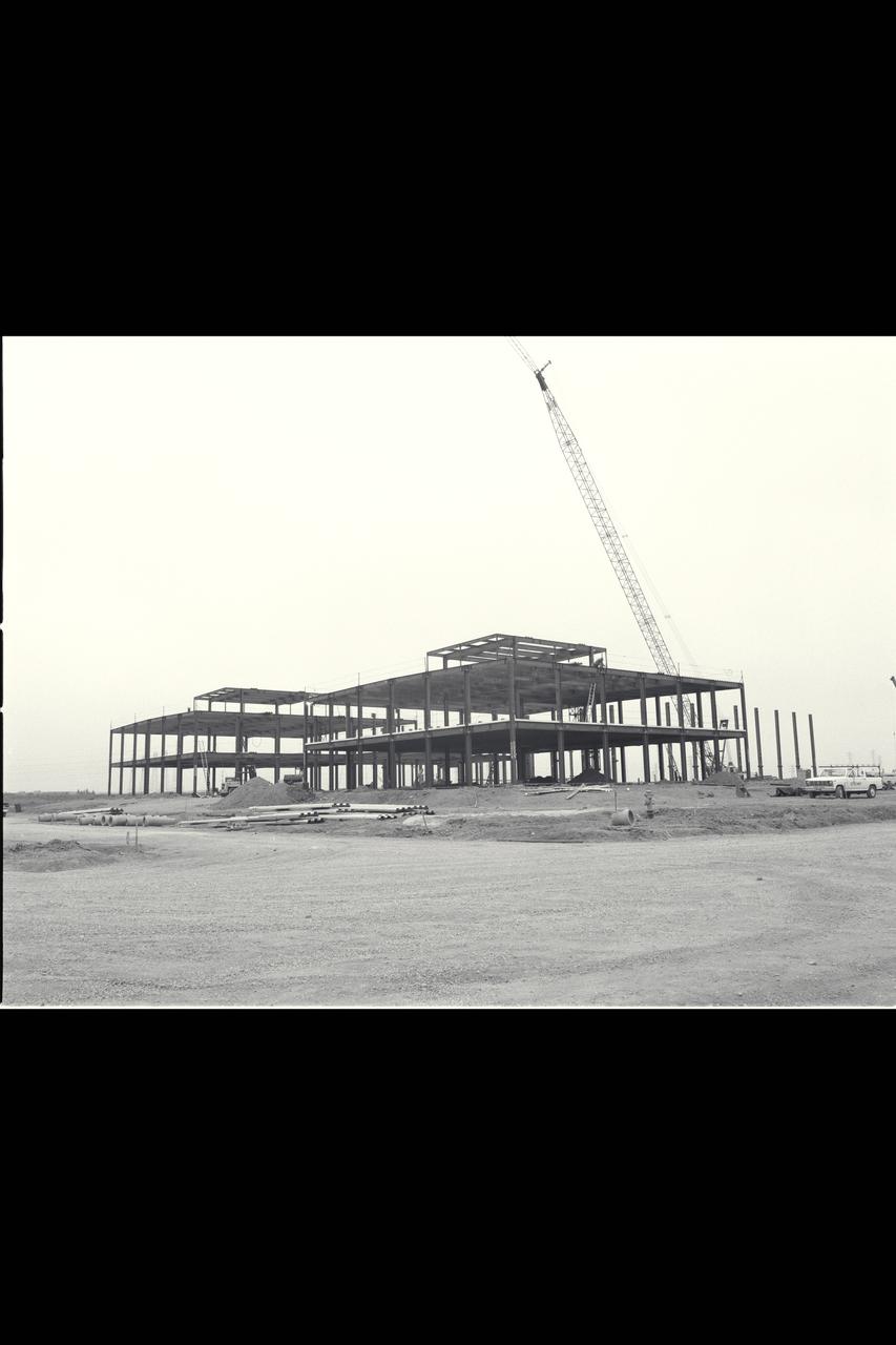 N-258 NAS (Numerical Aerodynamic Simualtion) Facility,  aerials of (pre) construction site,  Framing