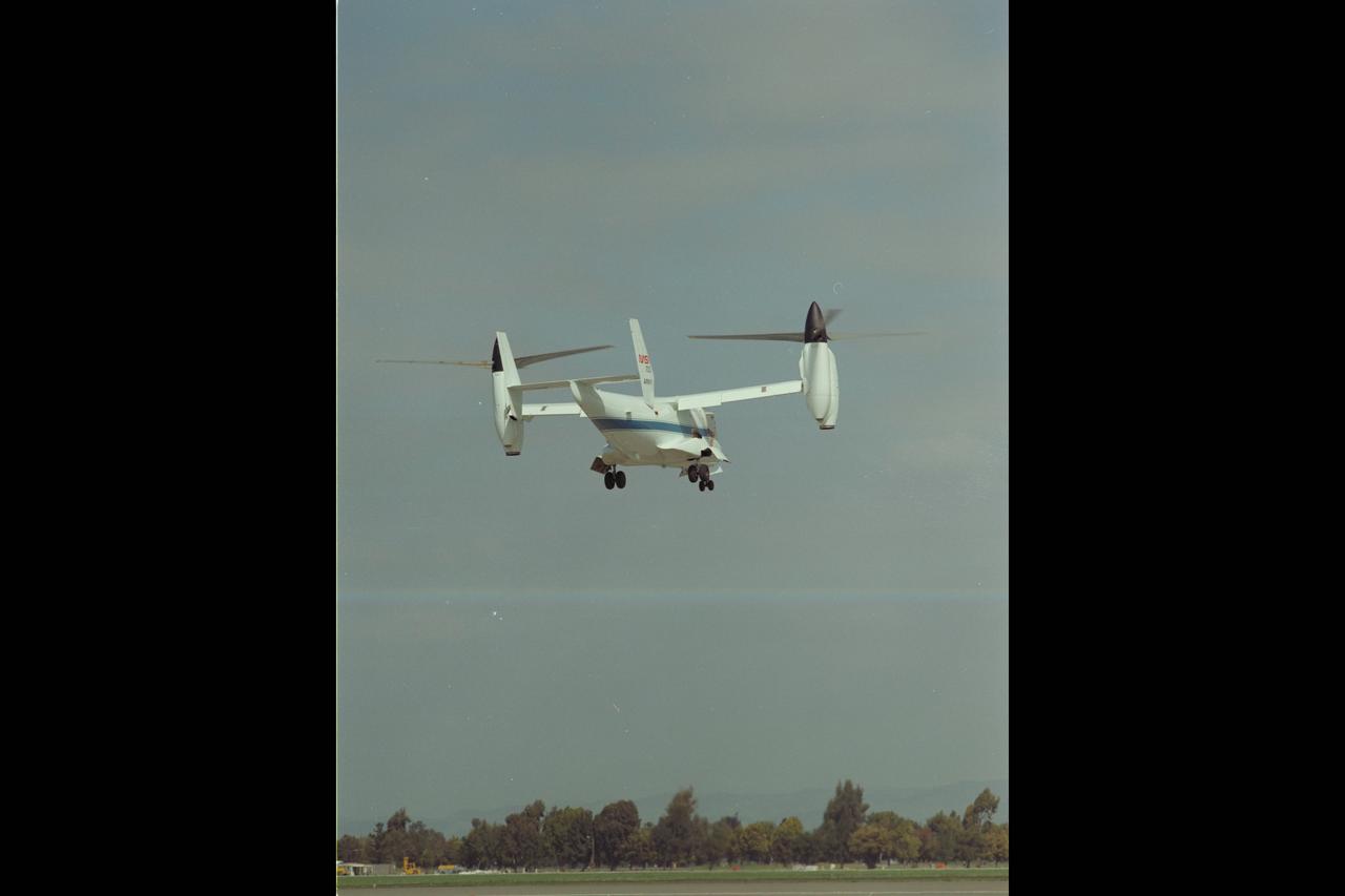 XV-15 (NASA-703) Evaluation Flight @ Ames; Above Title, Conversion Mode, and Helicopter Mode