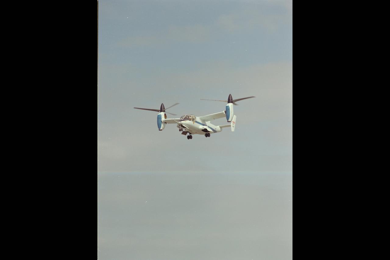 XV-15 (NASA-703) Evaluation Flight @ Ames; Above Title and Helicopter Mode