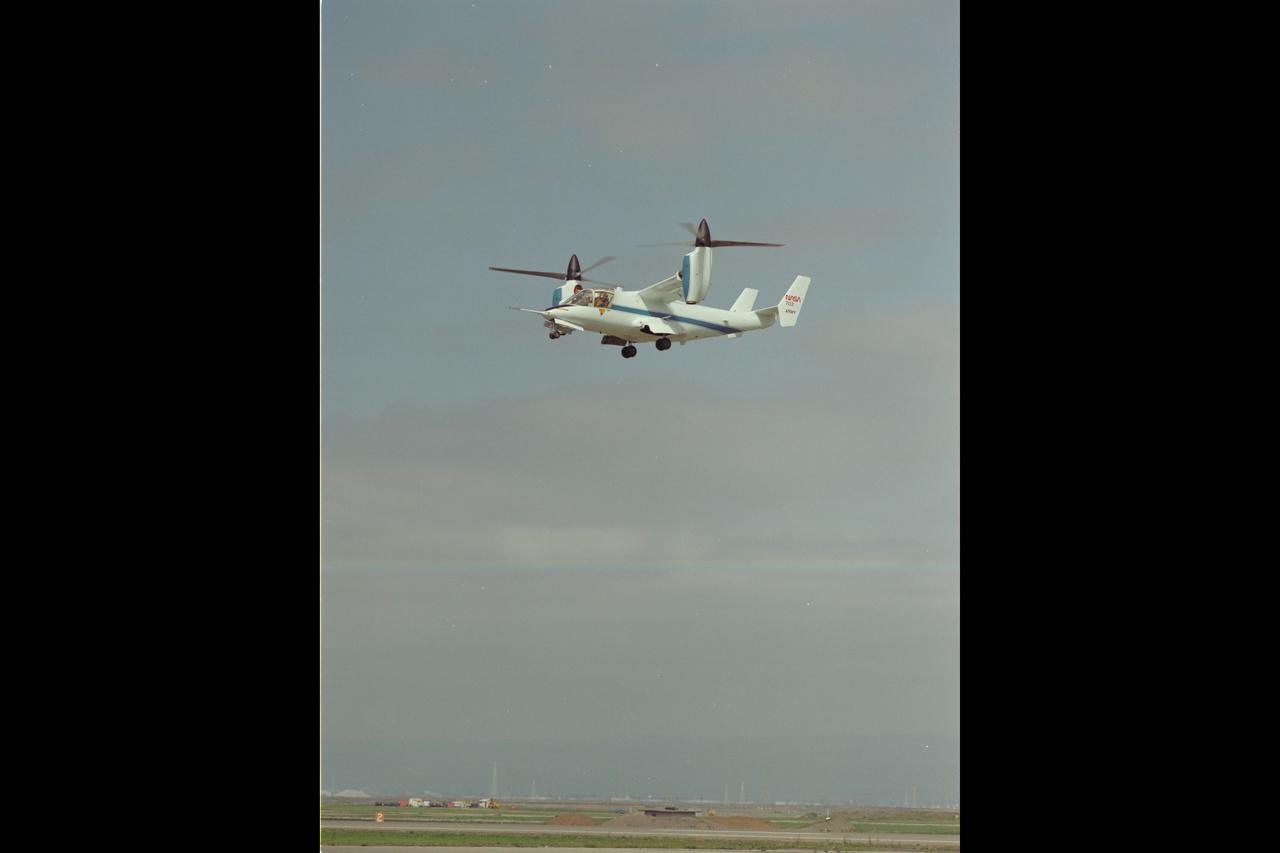 XV-15 (NASA-703) Evaluation Flight @ Ames;  Helicopter Mode