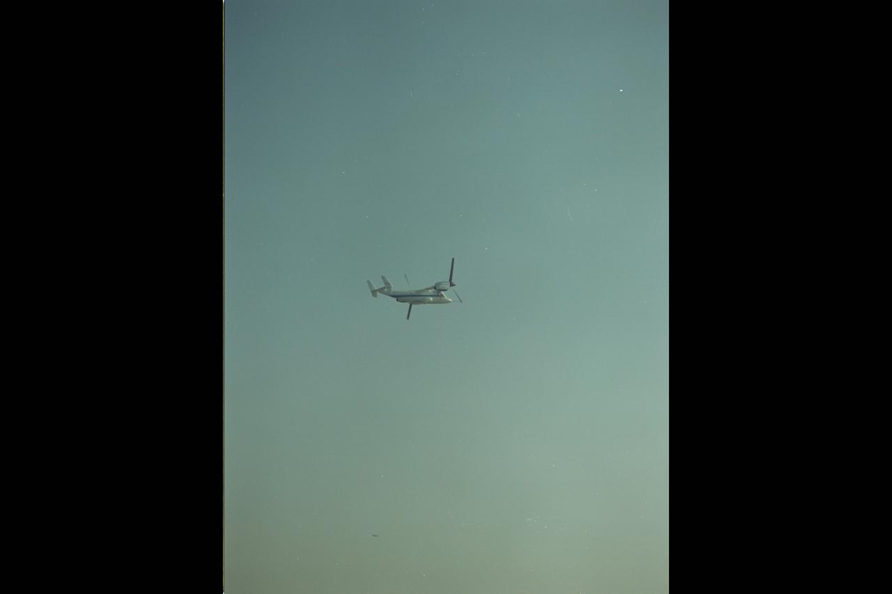 XV-15 Tilt Rotor (NASA-703) in flight at Ames Research Center