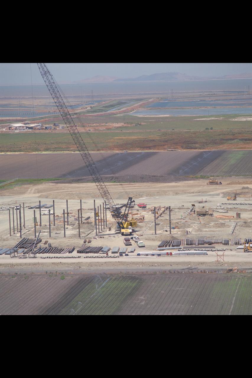 N-258 NAS (Numerical Aerodynamic Simualtion) Facility, aerials of (pre) construction site, Foundation