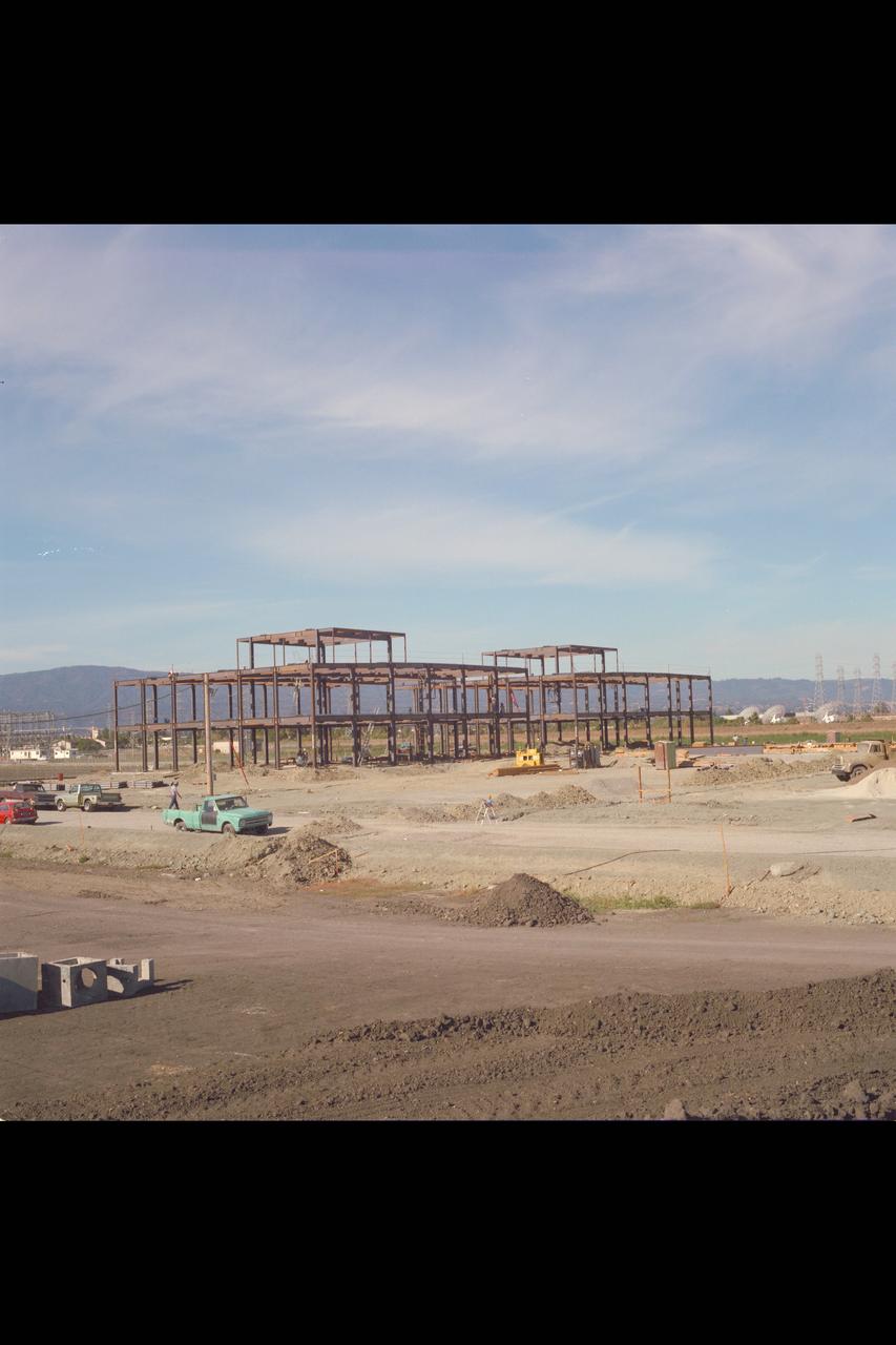 N-258 NAS (Numerical Aerodynamic Simualtion) Facility,  aerials of (pre) construction site,  Framing
