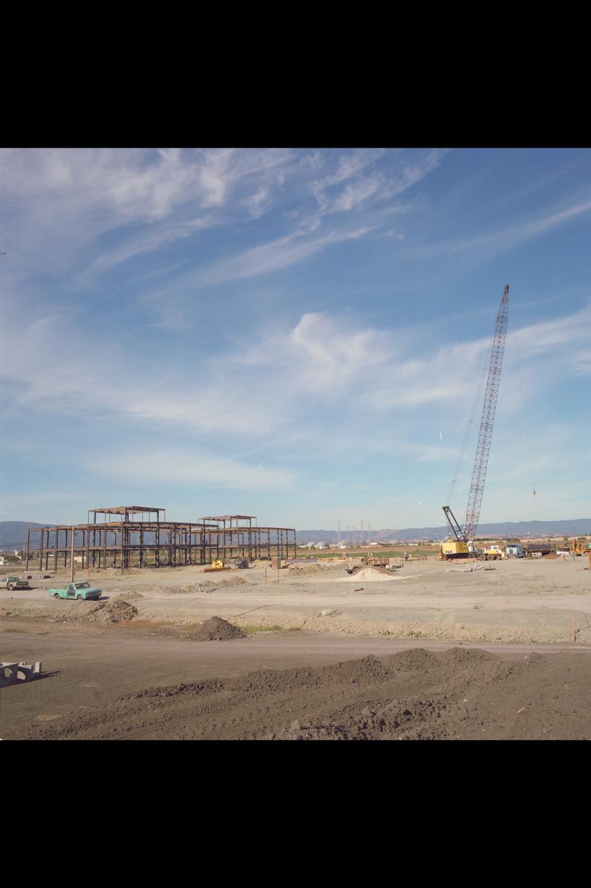 N-258 NAS (Numerical Aerodynamic Simualtion) Facility,  aerials of (pre) construction site,  Framing