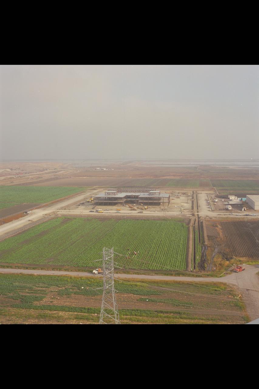 N-258 NAS (Numerical Aerodynamic Simulation) Facility, Roof Top Aerials of construction site, framing