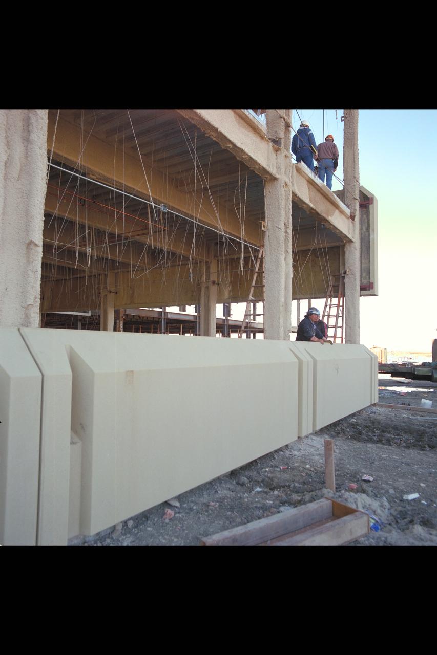 N-258 NAS (Numerical Aerodynamic Simulation) Facility,Roof Top Aerials of construction site, Interior, framing