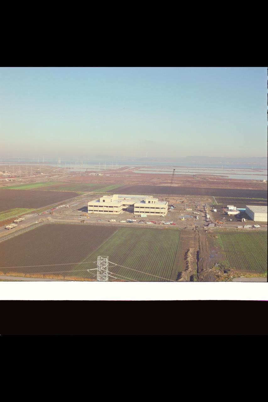 N-258 NAS (Numerical Aerodynamic Simulation) Facility, Roof Top Aerial of Construction Site, Framing