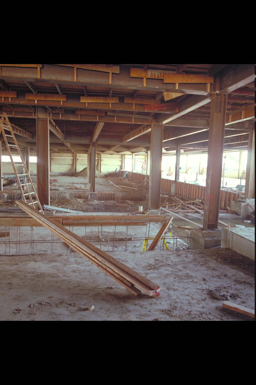 N-258 NAS (Numerical Aerodynamic Simulation) Facility, Interior of Construction Site, Framing