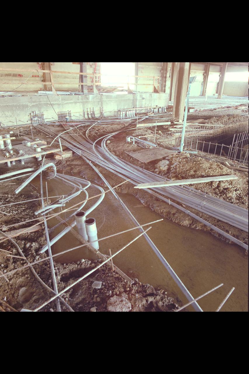 N-258 NAS (Numerical Aerodynamic Simulation) Facility, Interior of Construction Site, Framing