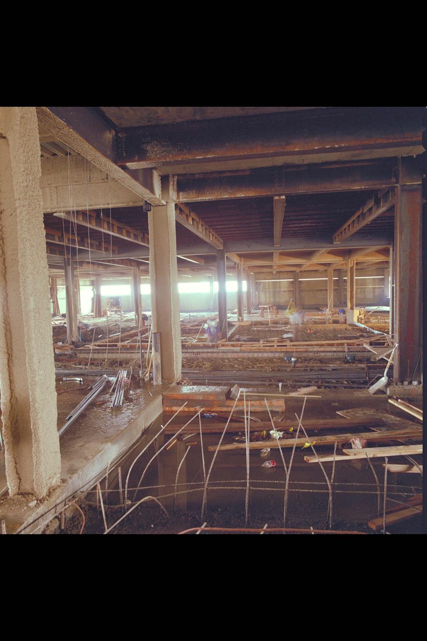 N-258 NAS (Numerical Aerodynamic Simulation) Facility, Interior of Construction Site, Framing