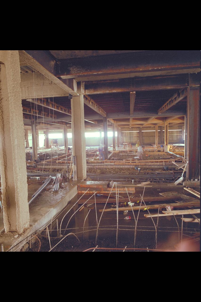 N-258 NAS (Numerical Aerodynamic Simulation) Facility, Interior of Construction Site, Framing