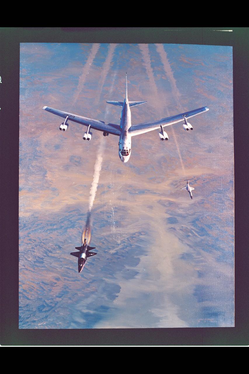 Artist: W.S. Phillips  Aeronautics Art: X-15 Hypersonic Final (HQ ref: 84-HC-281 & 84-H-285)