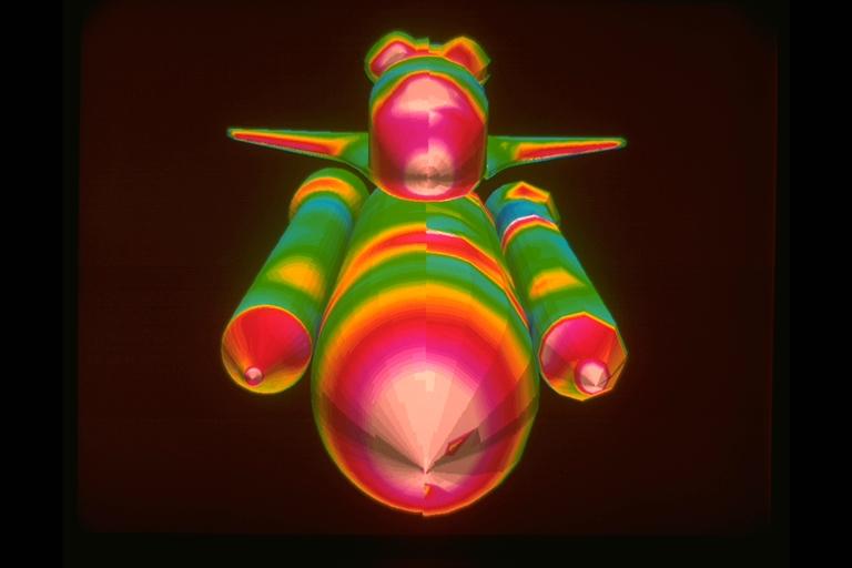 NAS CGI Space Shuttle Launch configuration showing surface pressure comparison (Computational/W.T.)