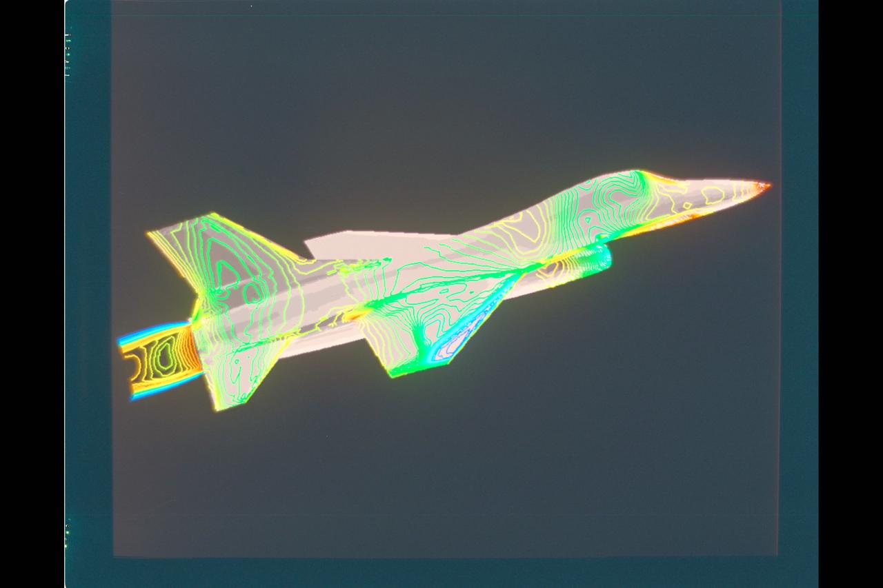 Computational Fluid Dynamics (CFD) F-16A flow field  grid
