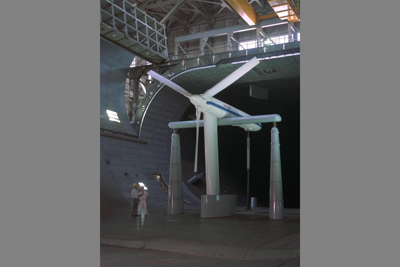 NASA/Navy V-22 Rotor testing in the NASA Ames 40x80ft. Subsonic Wind.Tunnel with Fort Felker and Engenio DeVargas.