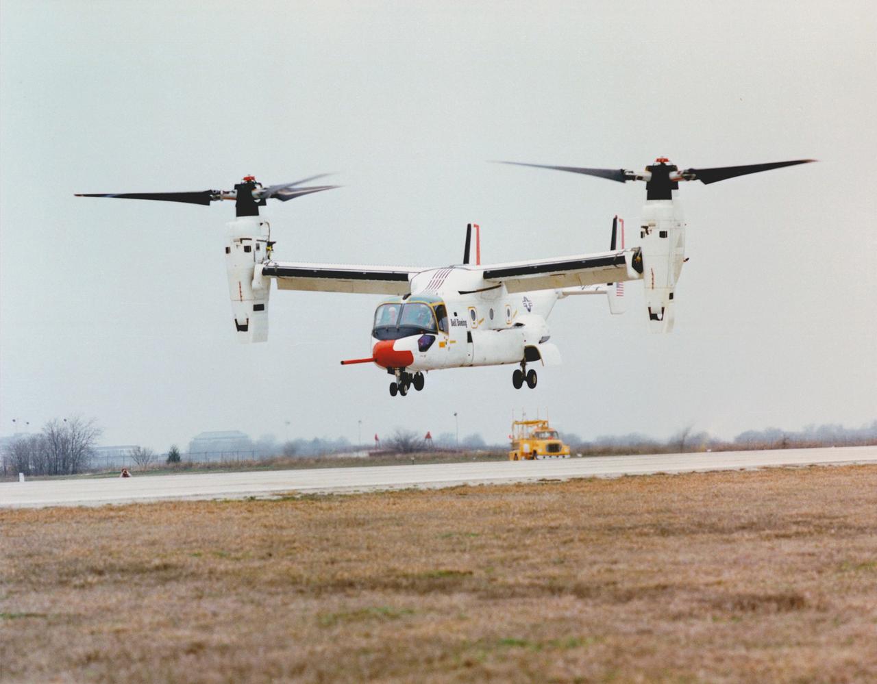 Bell Boeing (Military) Tilt Rotor V-22 Osprey hovering at Bell Boeing Helicopter, Arlington TX