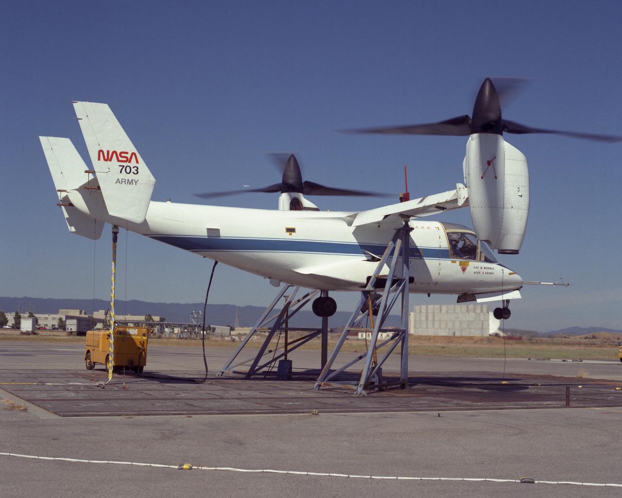 XV-15 (NASA 703) ATB Blade baseline tie down test with RADS