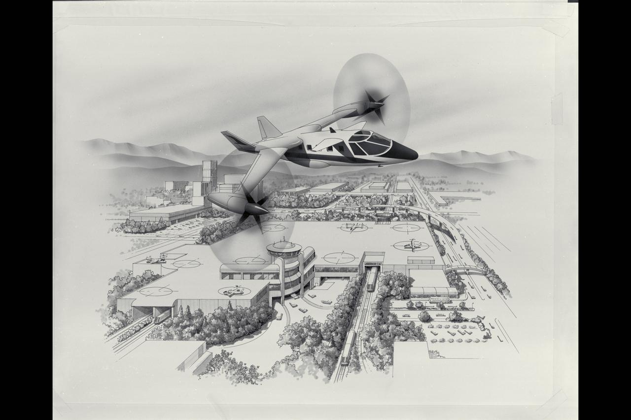 artwork High Speed Rotorcraft concept varibale diameter Tiltrotor