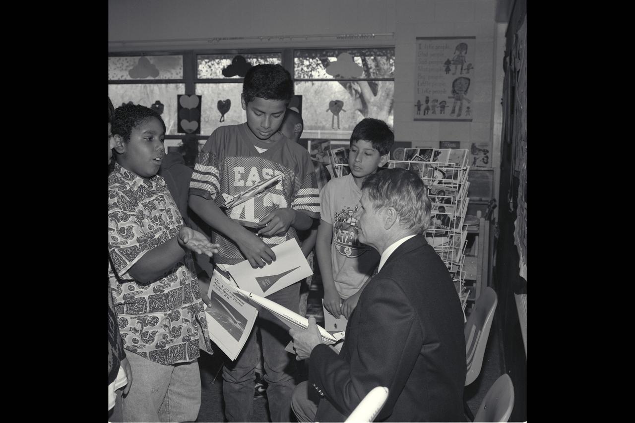 Dr. Dale Compton (Ames Director) visits McNair school and speaks with students