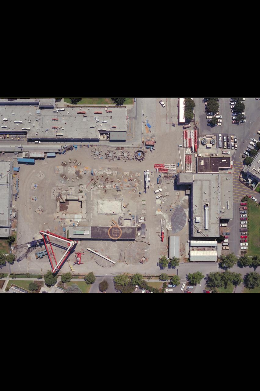 N-206 12ft. PWT Reconstruction Aerial: foundation and begining crane assembly