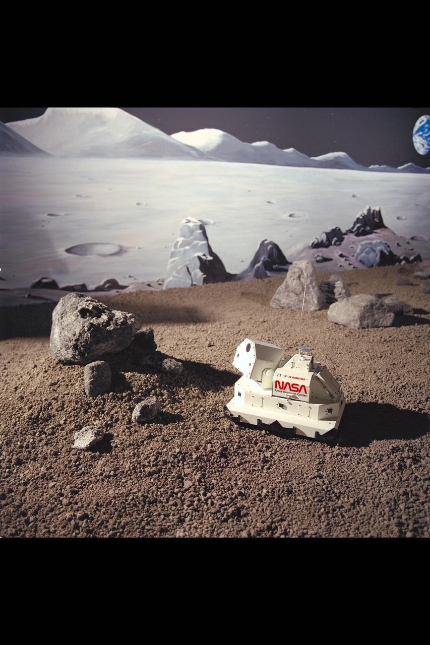 Ames Robotics Laboratory, T-1 Robot in 'sandbox'