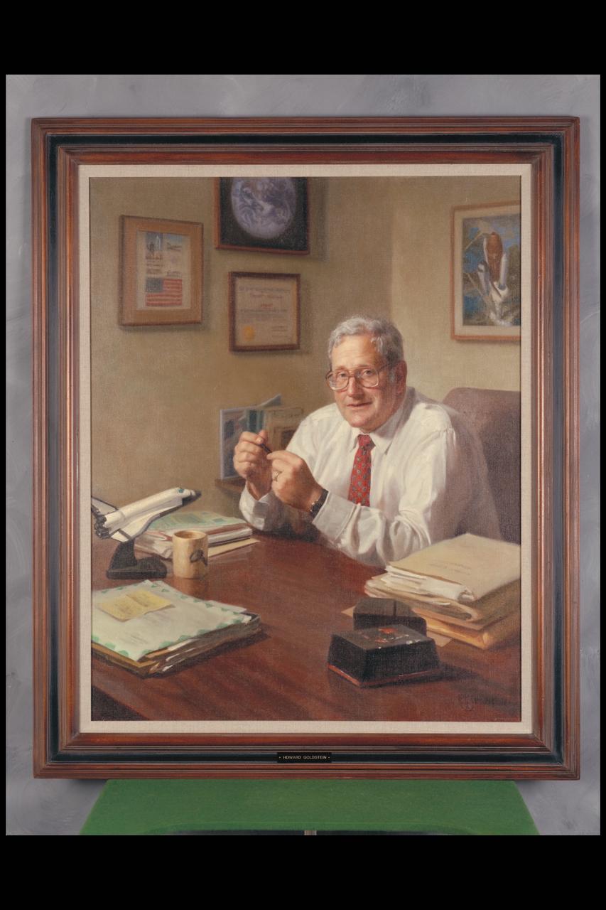 Oil portrait of Howard Goldstein A leader of Ames' research on thermal protection systems.