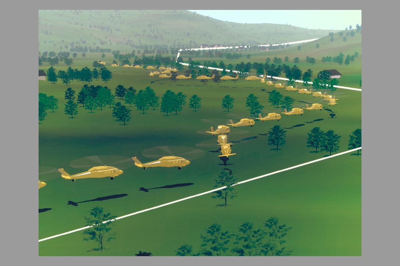 HELSIM: Helicopter Simulation slying nap of the earth