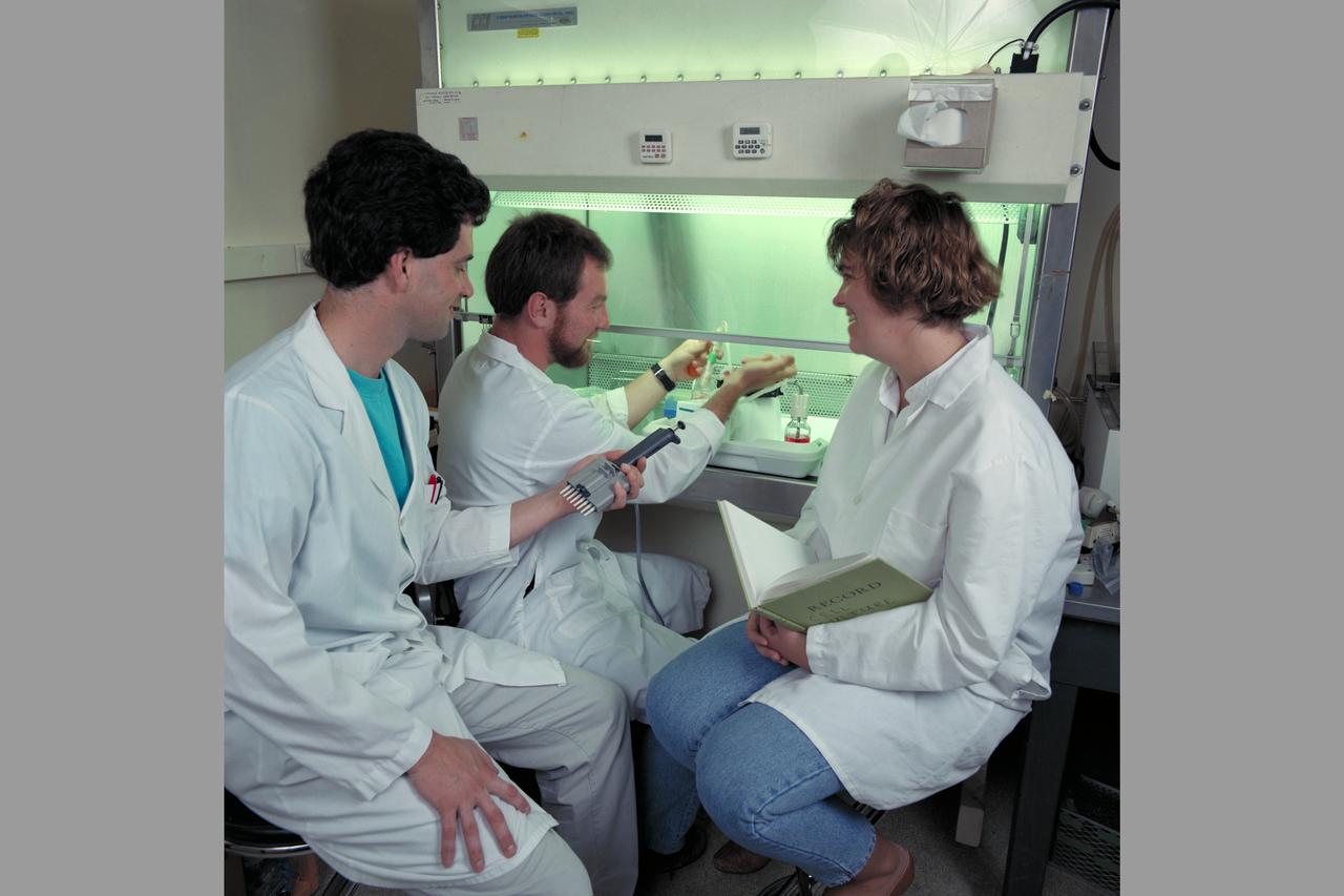 Life Sceince Division Facilities, Labs and Personnel  (Code-SL) l-r; Jonathan Lull, Alexandre Malouvier, Patty Currier