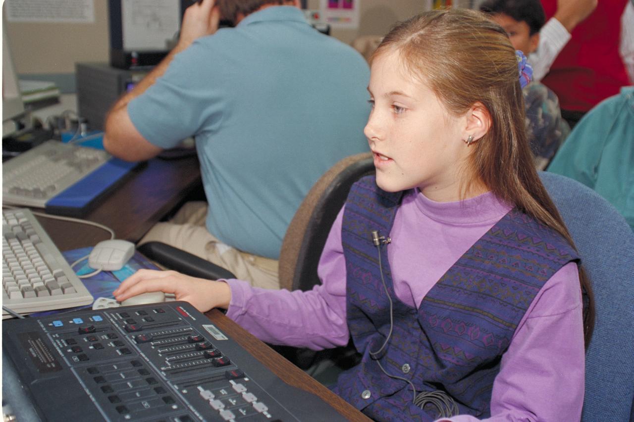 Life from other Worlds'  with McNair Middle School TROV robot explores under Antarctic ice-image during demo with students operating TROV
