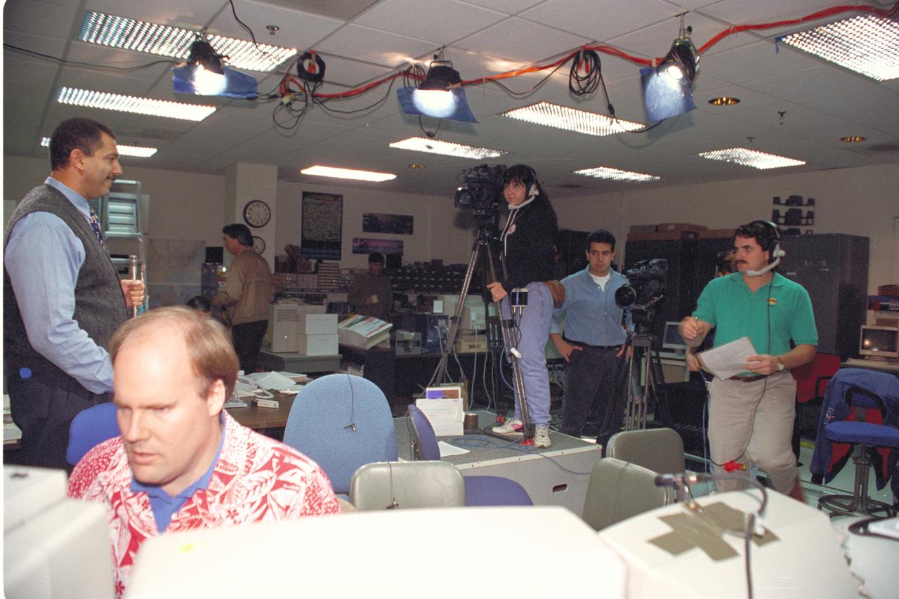 'Life from other Worlds' with McNair Middle School TROV robot explores under Antarctic ice - image shows Bob Hines, AMES scientist, operates TROV from AMES via telepresence
