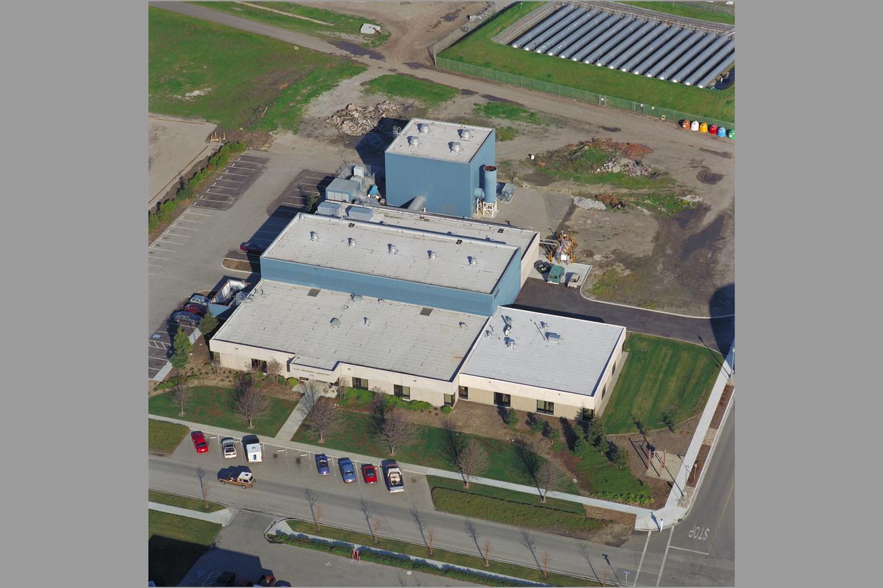 N-260 Fluid Mechanics Laboratory aerial in morning light