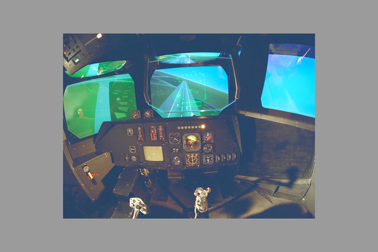 N-243 VMS N-Cab HELMEE Project.  OUT THE  WINDOW (SHOWING INSTRUMENT PANEL)