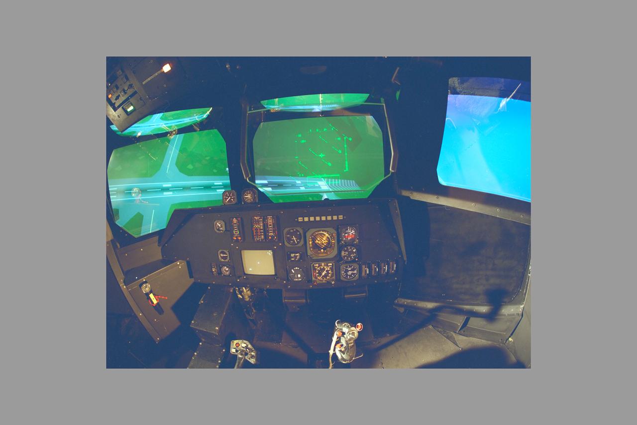 N-243 VMS N-Cab HELMEE Project.  OUT THE  WINDOW (SHOWING INSTRUMENT PANEL)