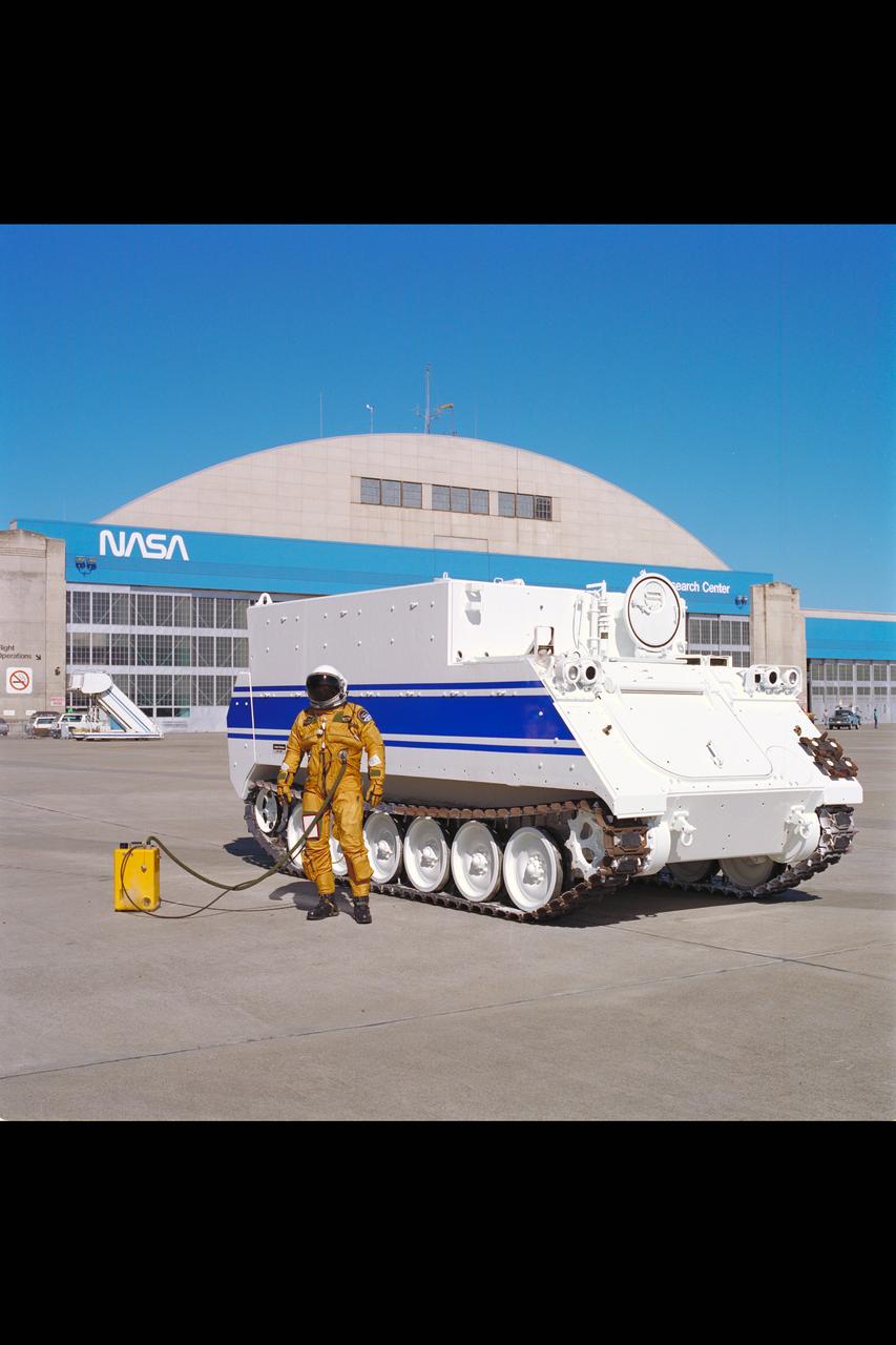Armored Personnel Carrier (tank) arrives from FMC (Food Machinery Corporation) for transformation into a HAZMAT (Hazardous Materials) vehicle