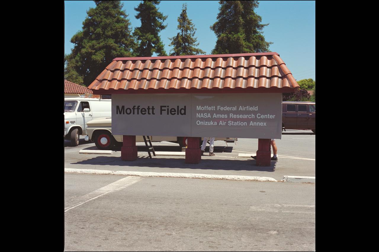 New Moffett Federal Airfield (MFA) sign at Main Gate
