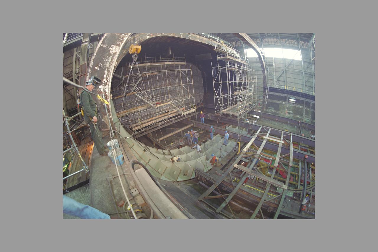 N-221 40x80ft w.t. Test Section Acoustic Modification Project - wall installation