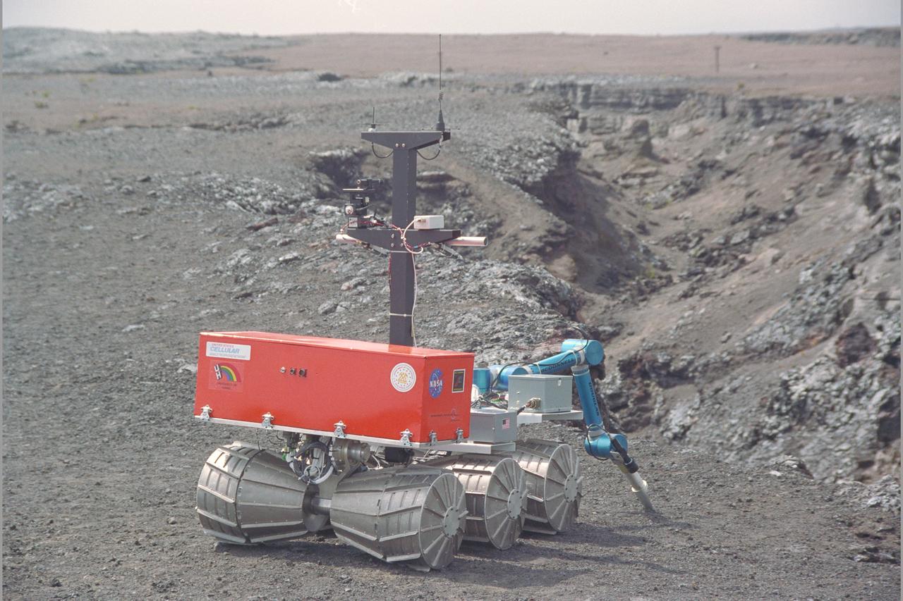 Marsokhod Russian Rover explores Kilauea, Hawaii via telepresence for Jason IV 'Island Earth' Projects (Volcano simulates Martian Terrain)