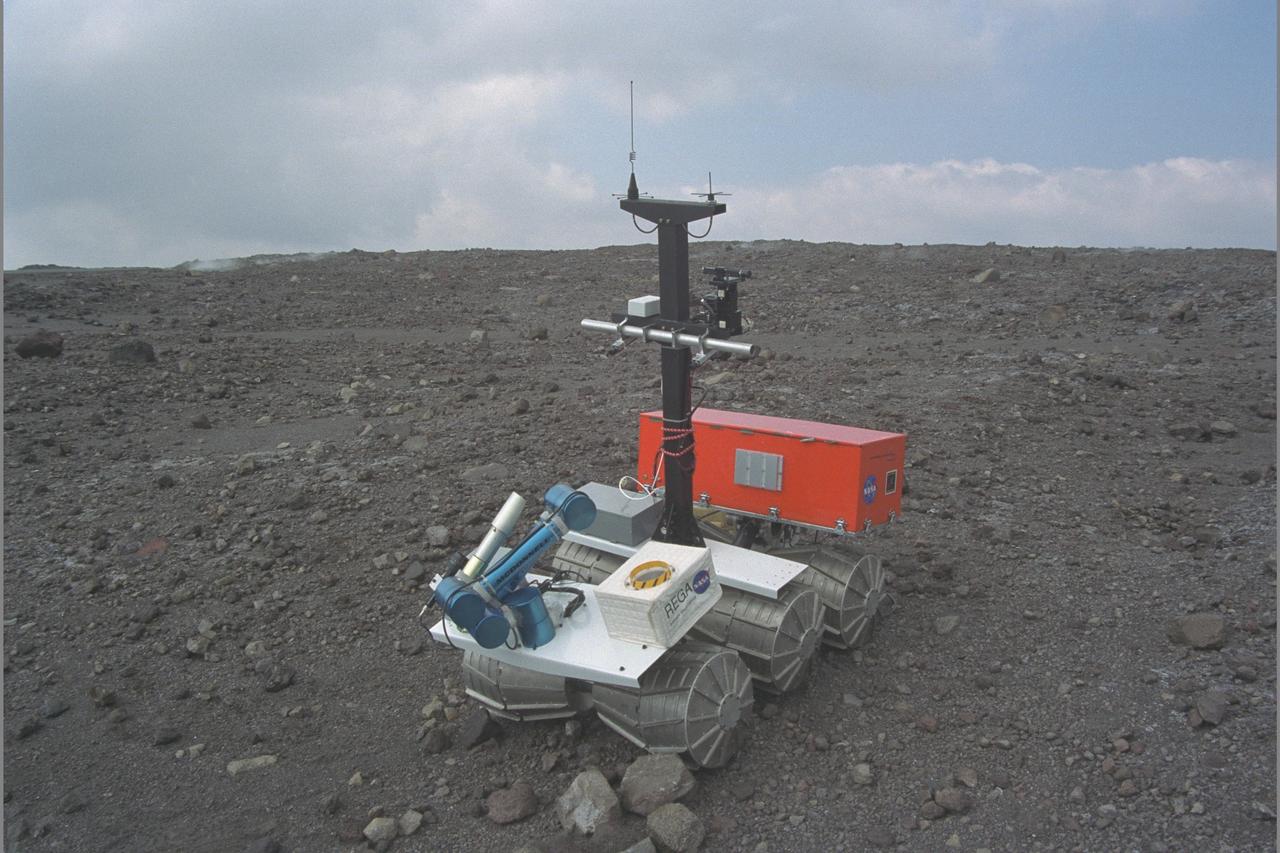 Marsokhod Russian Rover explores Kilauea, Hawaii via telepresence for Jason IV 'Island Earth' Projects (Volcano simulates Martian Terrain)