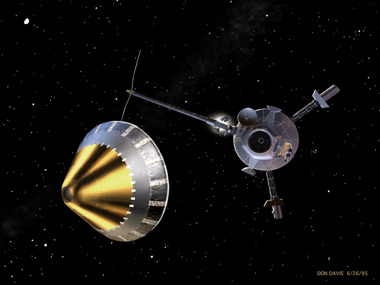 Pioneer Galileo separation (NASA artwork by Don Davis)