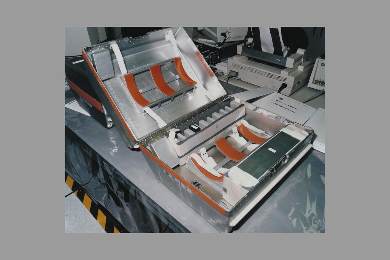 European Space Agency's Biorack MLSI (middeck locker stowage insert) for PTCU